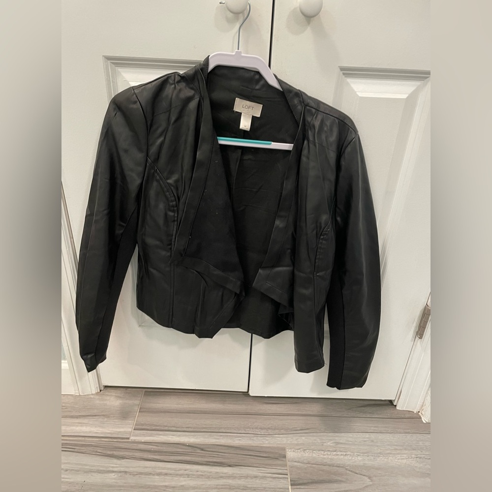 Ann Taylor loft pleather jacket